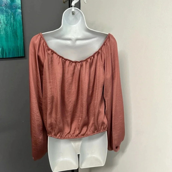 Charlotte Russe Peasant Blouse Top Women's Large Bronze Vixen Fairygoth Romantic - Picture 5 of 12